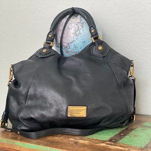 MARC by MARC JACOBS | Soft Textured Leather | Black Classic Q Fran Satchel
